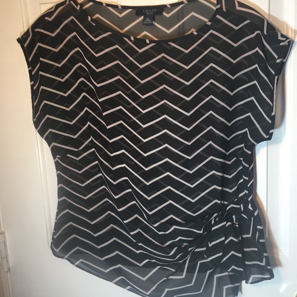Chaps chiffon dress top